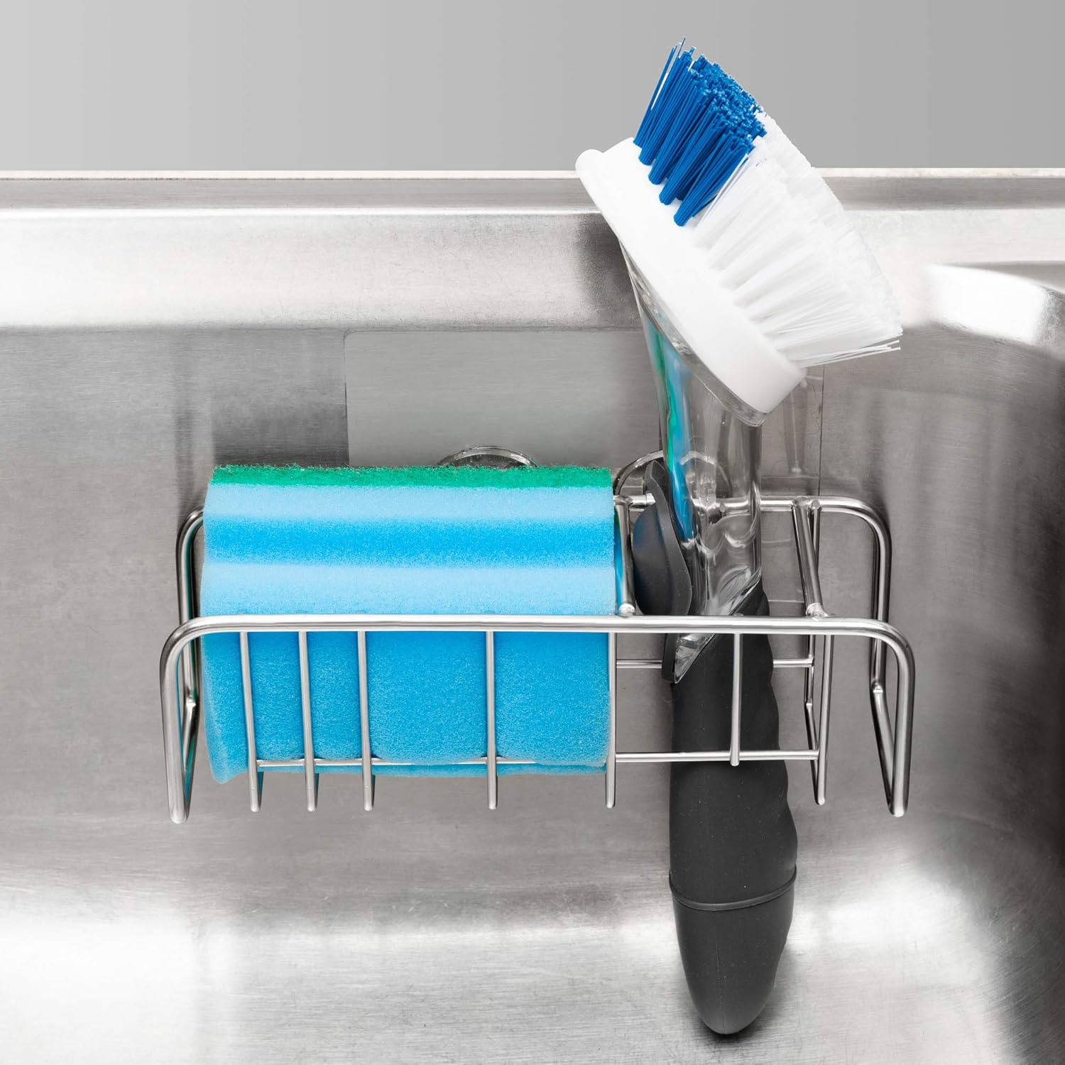 dish scrubber with holder