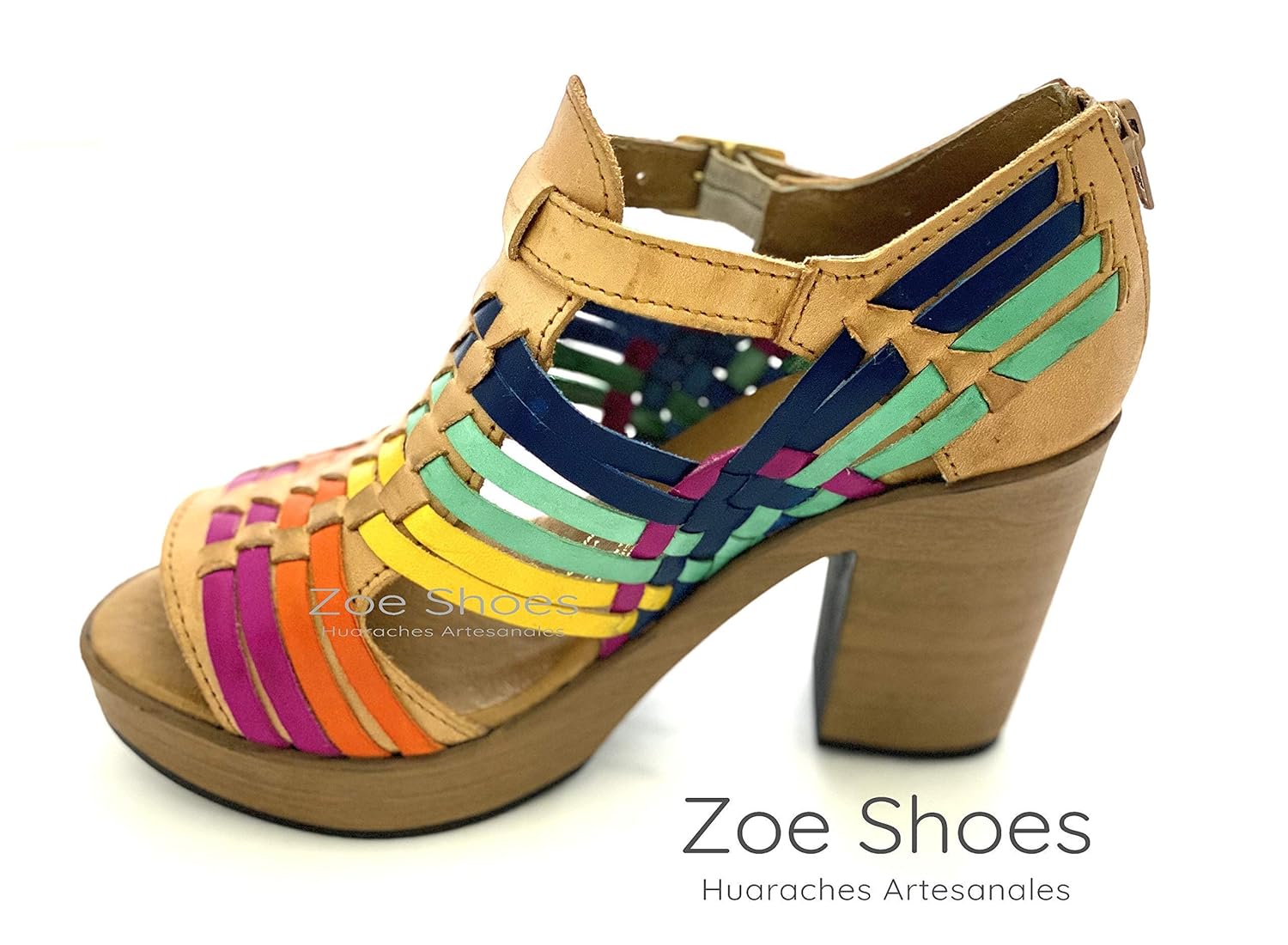 huaraches mexicanos con tacon