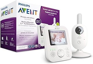 Philips AVENT SCD833/26 Video-Babyphone, 2,7 Zoll Farbdisplay, ECO-Mode, Gegensprechfunktion, weiß-grau