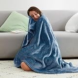 EHEYCIGA Fleece Blanket Throw 150x200cm Mineral Blue Soft Microfiber view 7