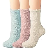 BomKinta Fuzzy Socks Women - Winter House Slipper Sock - Cozy Thick Warm Sleeping Gifts for Women Size 5-10