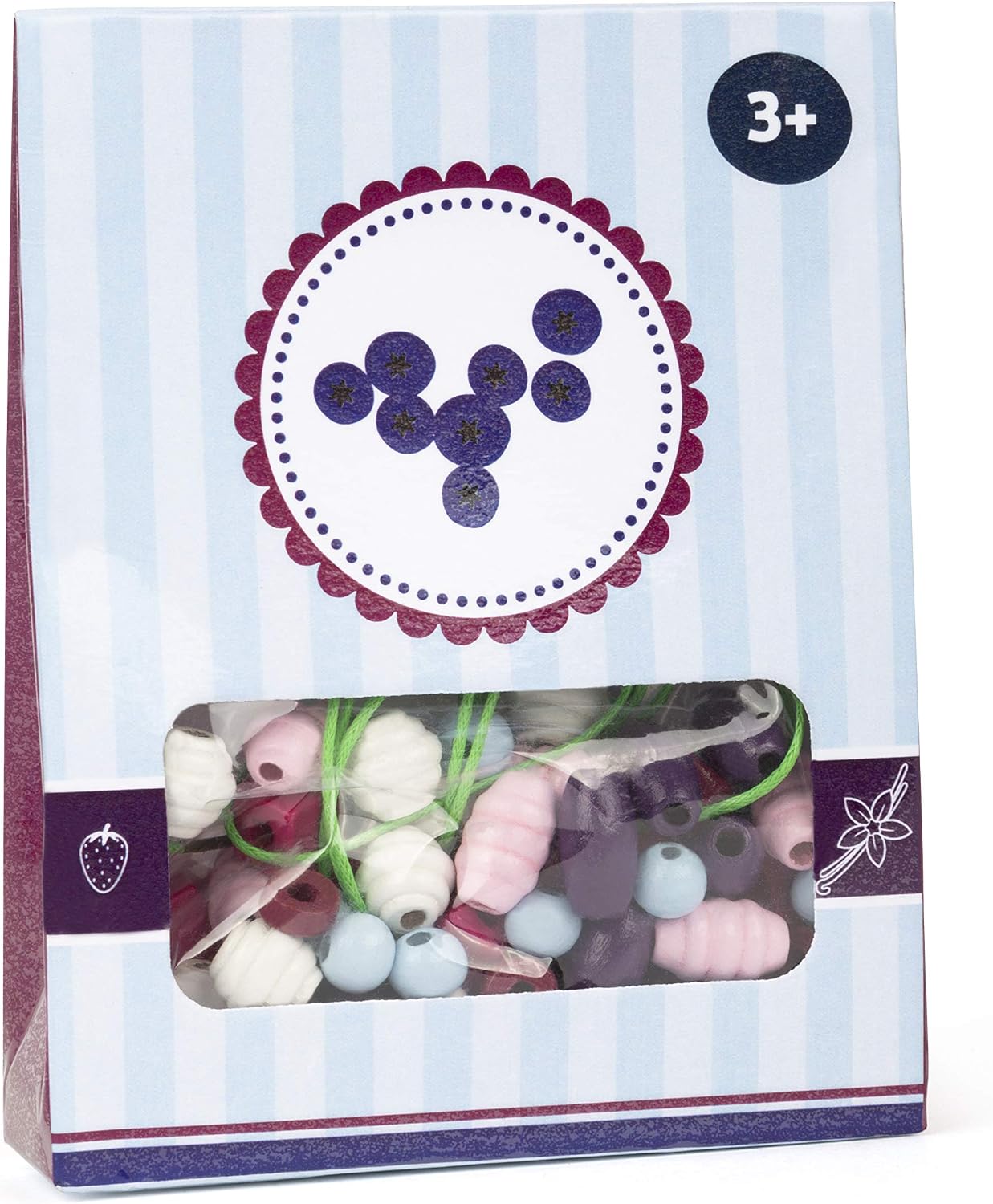 Display Wooden Threading Beads Starter Set, "Candy", Multicolor, Small - Image 5