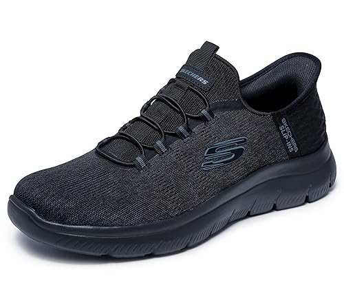 Skechers Men's Summits Key Pace Hands Free Slip-in Sneaker,Black/Black,13 Wide