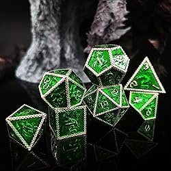 HAOMEJA Dragon Metal DND Dice Set D&D Dice Dungeons