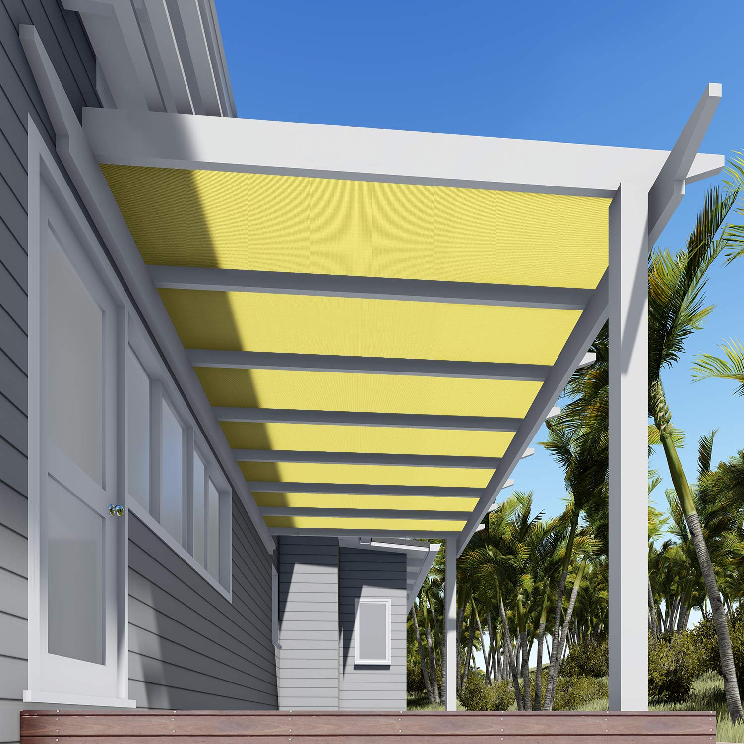 TANG Sunshades Depot 6'x86' Shade Cloth Canary Yellow Fabric Roll Up to 95% Blockage UV Resistant Me