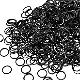 Mini Rubber Bands, 1000 Pcs Small Hair Elastics, Elastic Hair Ties for Making Hairstyle, Black