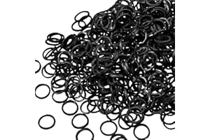 Mini Rubber Bands, 1000 Pcs Small Hair Elastics, Elastic Hair Ties for Making Hairstyle, Black