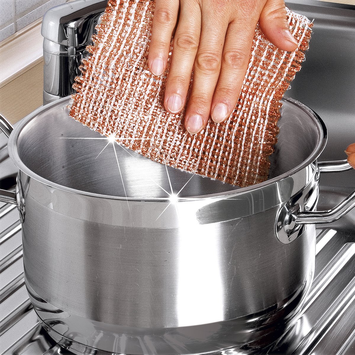 Maximex Copper Cloth-Set of 3, Orange, 13 x 16 x 0.2 cm