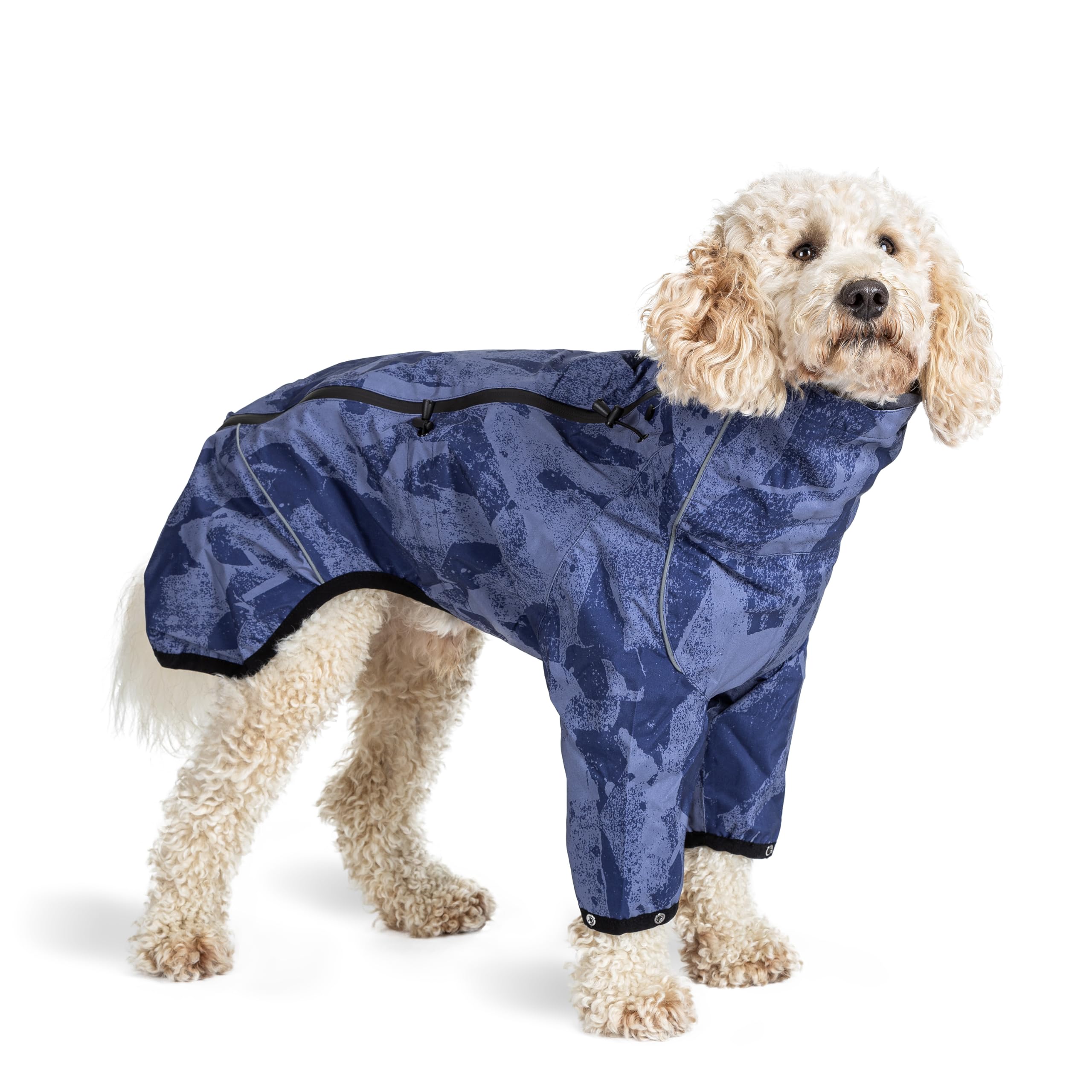 Mikki All Weather Coat for Dogs & Puppies, Waterproof, Windproof, Breathable Material, Adjustable, Sealed Seams to Withstand Cold Wet Weather, Adjustable Waist Neck & Legs, Easy Fit Design, Large
