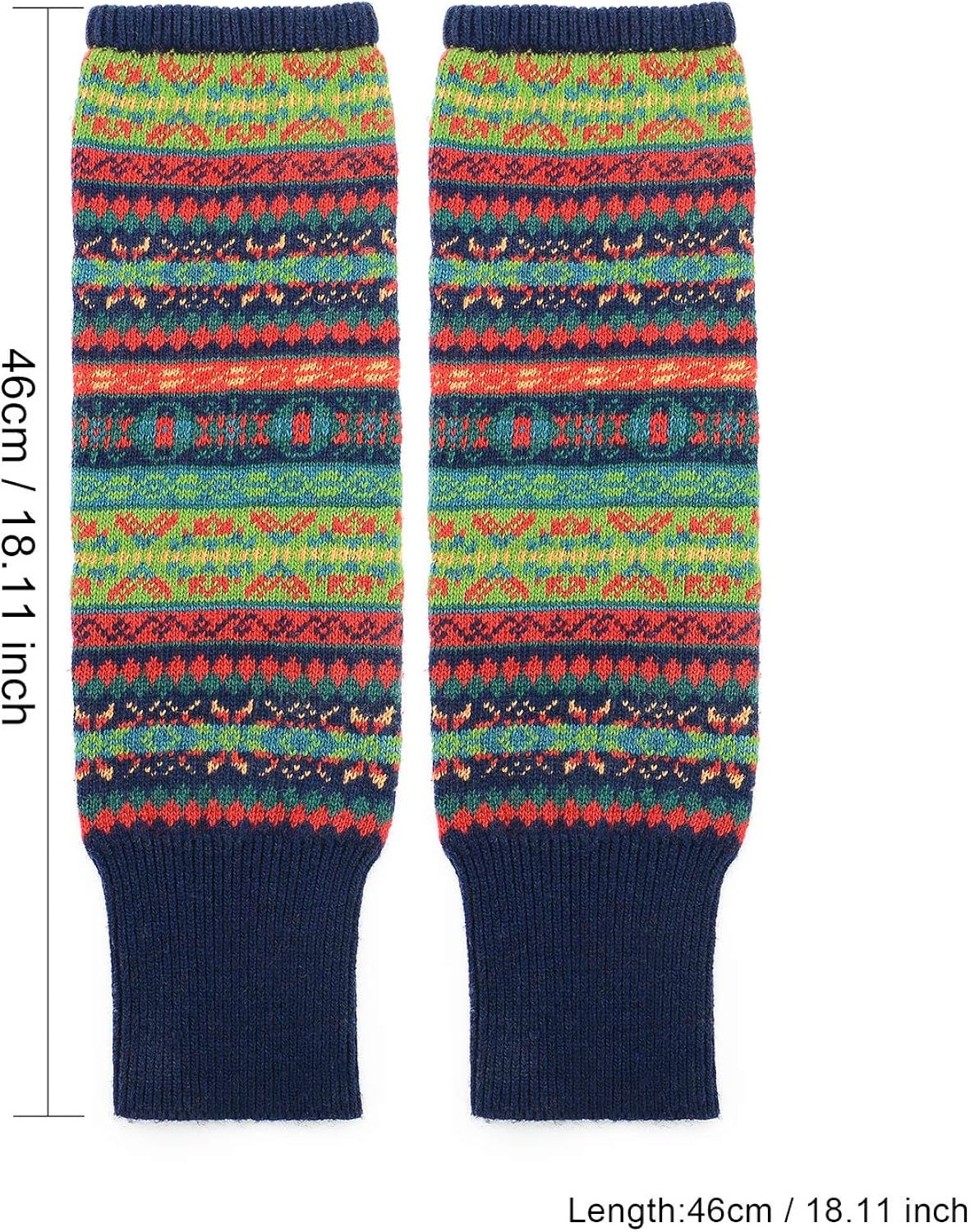 Zando Women Girls Bohemian Long Leg Warmer Winter Fashion Knitted Warm Boot Thigh High Socks A Black & Khaki & Navy One Size at  Women’s Clothing store