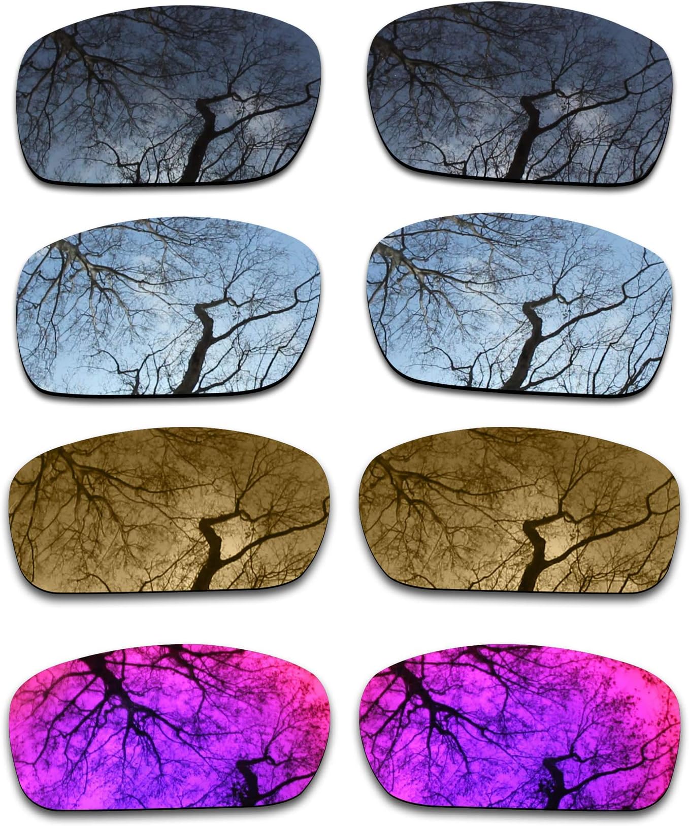 ToughAsNailsSet of 4 Polarized Replacement Lenses for Oakley X Squared Pack-BSBM3