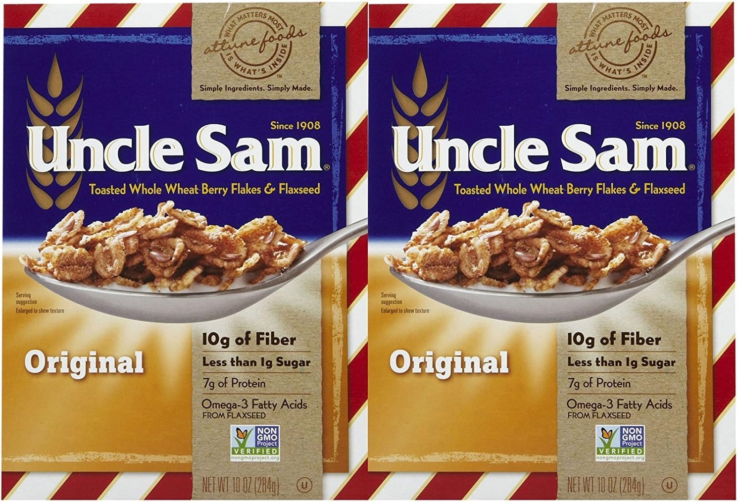 Uncle Sam Toasted Whole Wheat Berry Flakes & Flaxseed Original Cereal