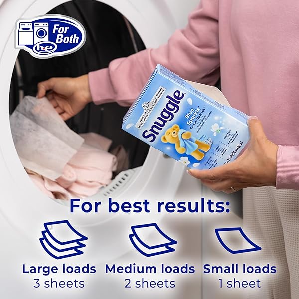 SNUGGLE DRYER SHEETS, LONG LASTING FRESH AND CLEAN SCENT, LAUNDRY FABRIC SOFTENER, CONTROL STATIC, REDUCE WRINKLES, HE SAFE, 200 COUNT