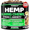 YUMA'S Hemp Calming Chews for Dogs - Advanced Dog Calming Treats - Dog Calming Chews - 170 Chews - Anxiety Relief Treats - Separation Aid, Barking, Stress Relief, Thunderstorms - Melatonin - Hemp Oil