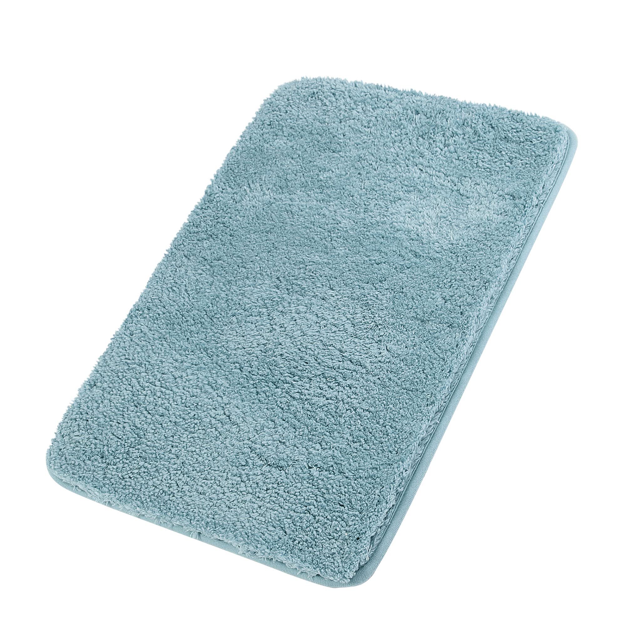 sourcing map 50 x 80cm Shaggy Bathroom Rug Bath Mat Non-Slip Rubber Microfiber Soft Water Absorbent Thick Shaggy Floor Mats Carpet Blue