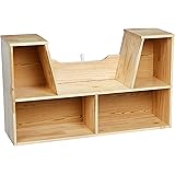 Amazon Basics Kids Bookcase with Reading Nook and Storage Shelves - Natural