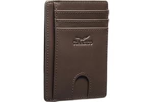 Claasico Front Pocket Small Mens Wallet RFID Blocking Genuine Leather Credit Card Holder