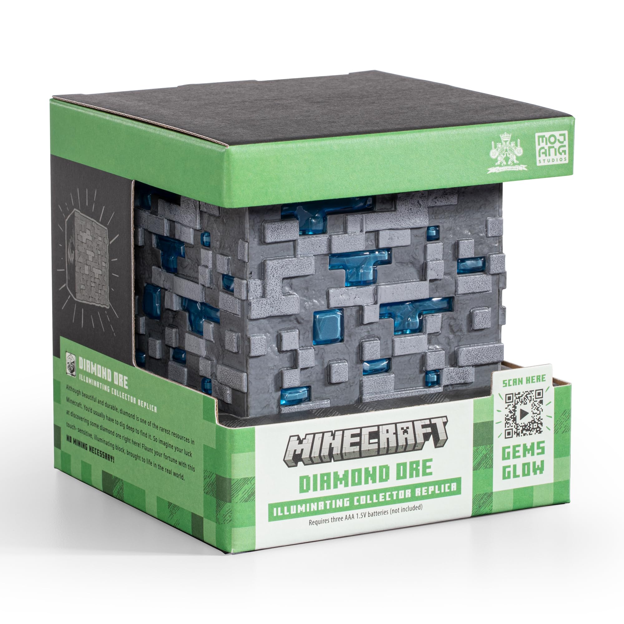 The Noble Collection Minecraft Diamond Ore illuminating Collector Replica