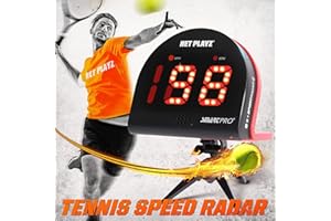 NET PLAYZ Tennis Radar Guns Speed Sensors (Hands-Free) - Measure Serve, Racquet & Ball Speed, High Tech Gadget & Gear for Tennis Players