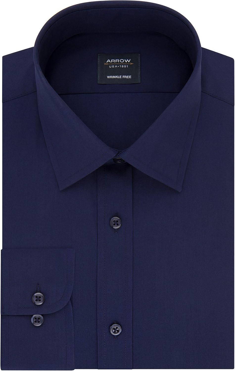 Arrow 1851 Men's Dress Shirt Poplin (Available in Regular, Slim, Fitted, and Extreme Slim Fits): Clothing