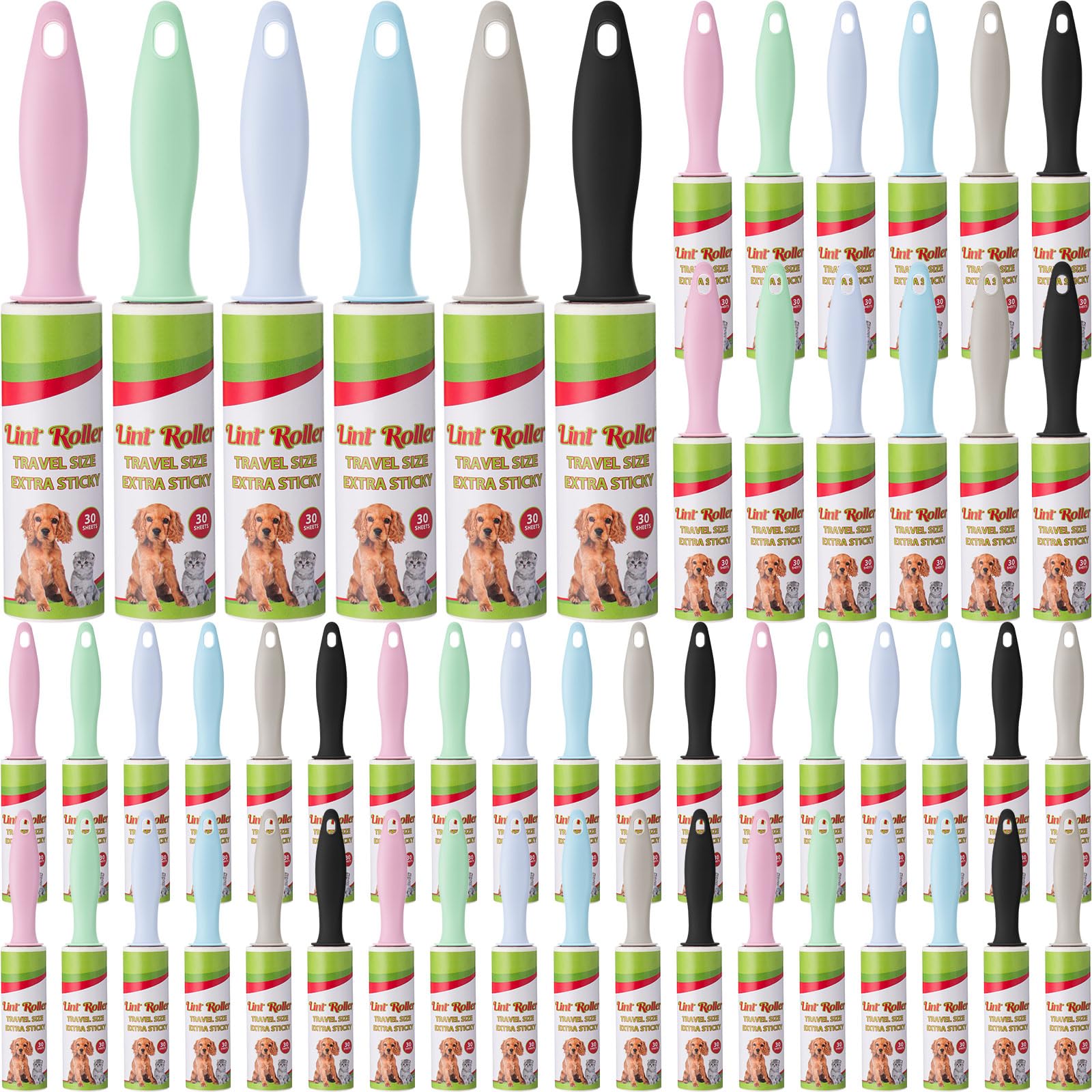Photo 1 of Hushee Mini Lint Roller for Travel Small Lint Removers for Pet Hair and Clothes Travel Size Removers Sticky Removing Tool for Travel, Gift Bags, Furniture, Car Seat (48 Pcs)