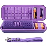 co2CREA Hard Travel Case Replacement for JBL Flip 7 Flip 6 FLIP 5 Waterproof Portable Bluetooth Speaker (Purple Case)