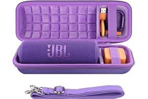 co2CREA Hard Travel Case Replacement for JBL Flip 7 Flip 6 FLIP 5 Waterproof Portable Bluetooth Speaker (Purple Case)