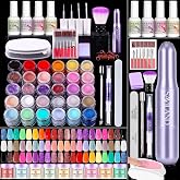 SAVILAND 30 Colors Dip Powder Nail Kit with Drill Starter Set | Summer Spring Color, Keratin Dip Nails Powder, Activator Base Top Coat Brush Saver, Cuticle Oil, DIY Manicure Art Women Gift
