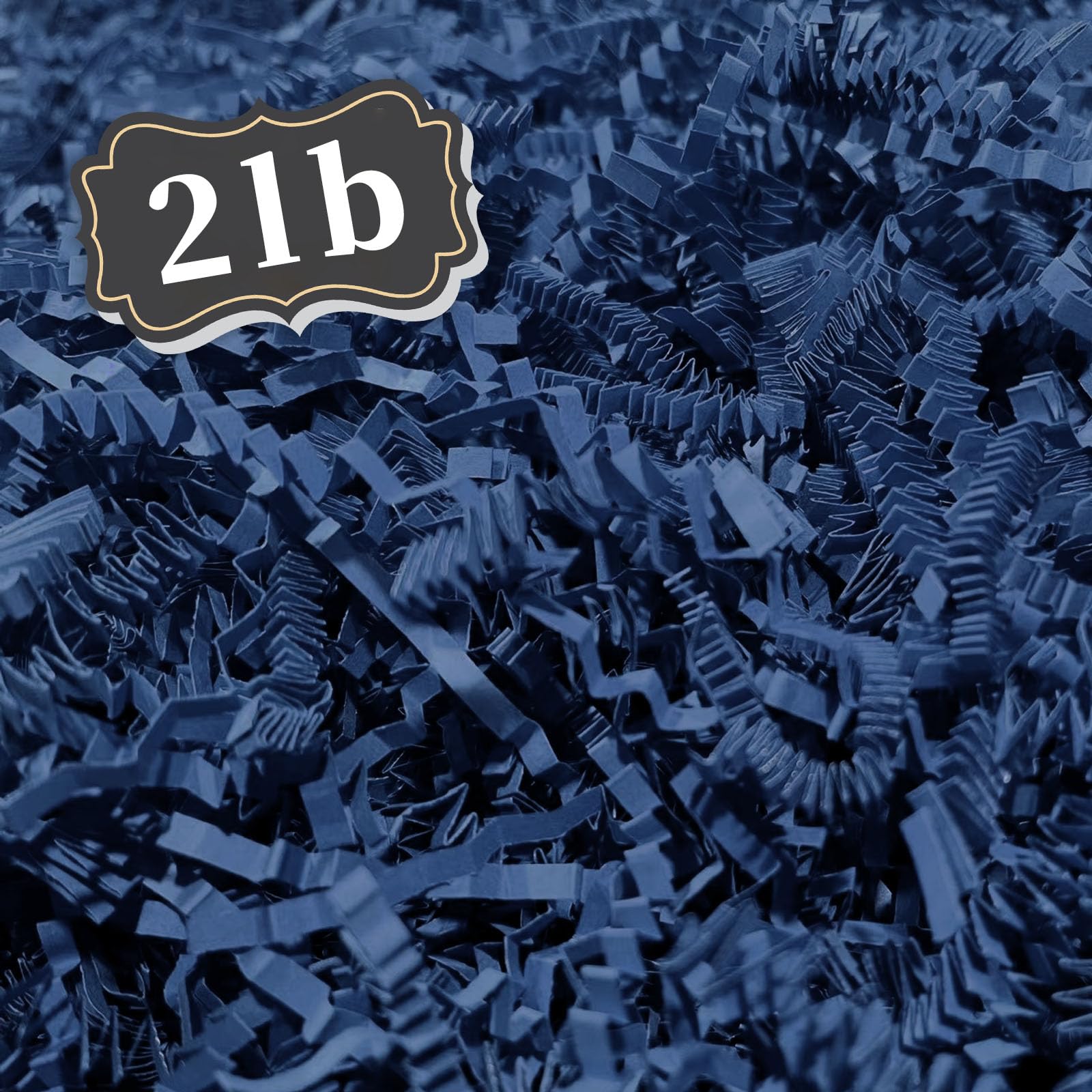 ZEBMOON 2 LB Navy Blue Crinkle Cut Paper Shred