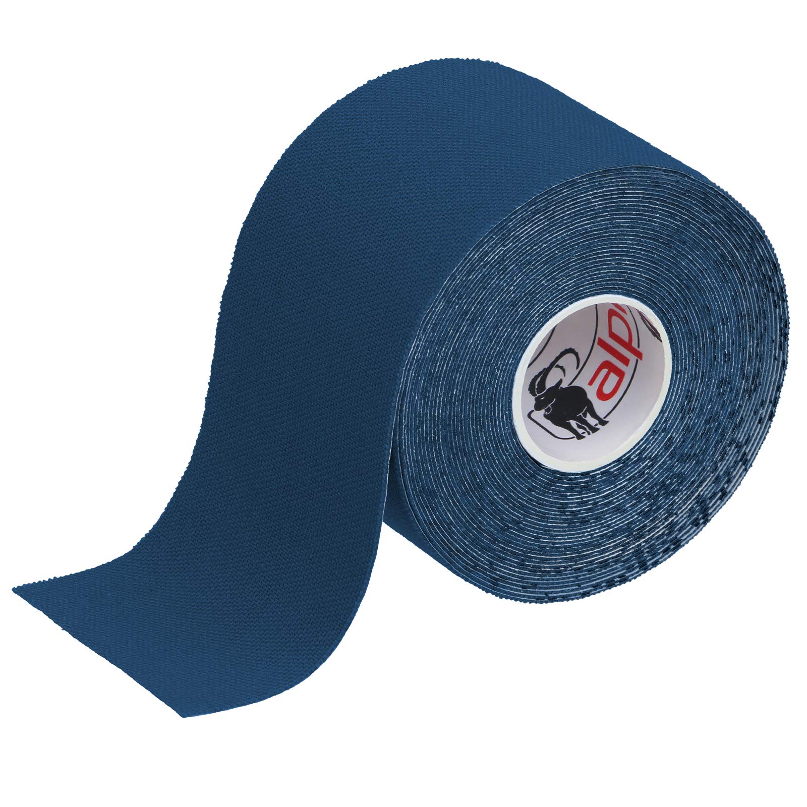 ALPIDEX Kinesiology Tape 1/3/ 6/12 Rolls Many Colors 5 m x 5 cm Application Examples E- Book Skin Friendly Muscle Support Elastic Strapping Tape, Colour:Dark Blue, Quantity:1 roll
