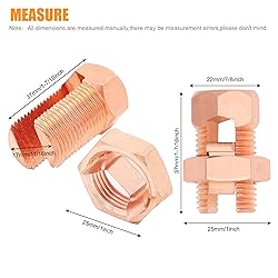 Kuejotty 10PCS Solid Copper Split Bolt
