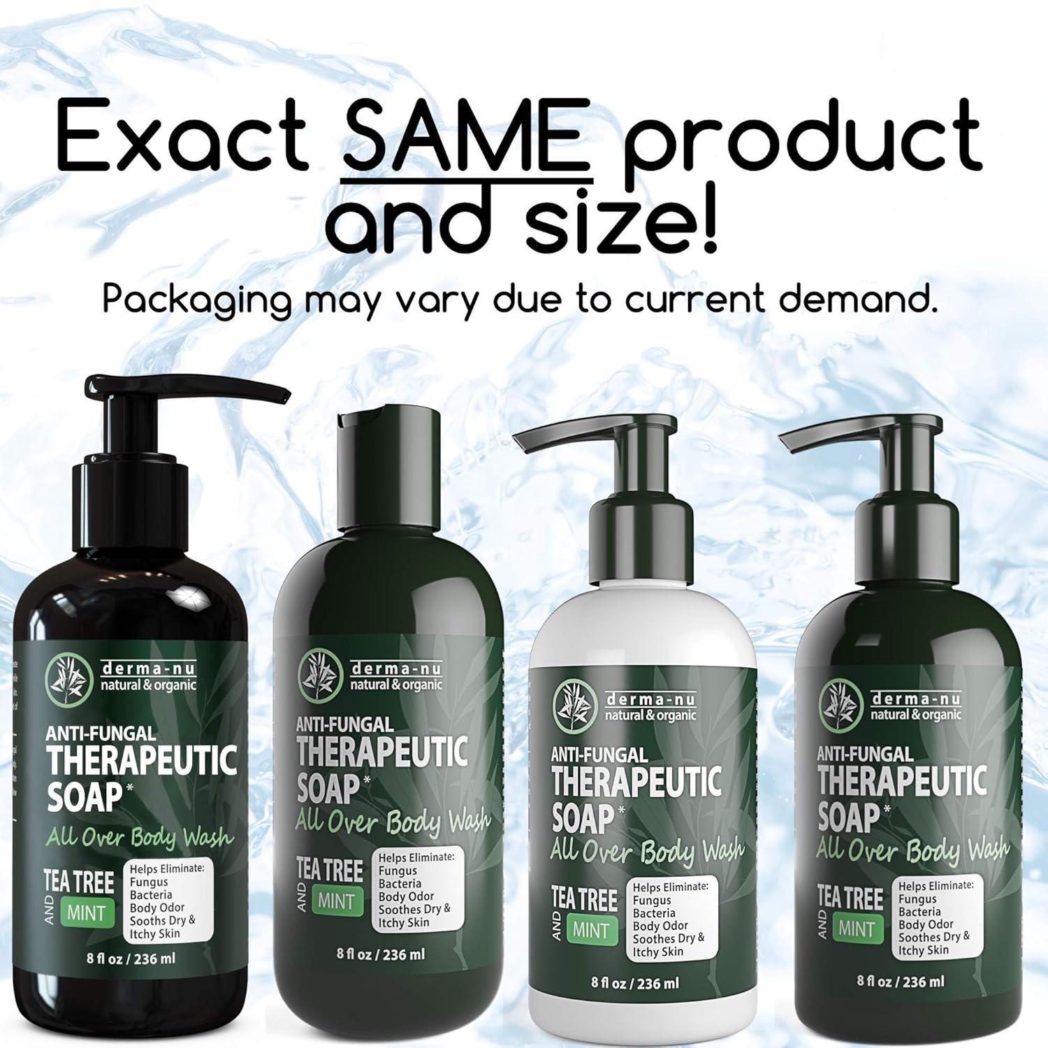 Antifungal Antibacterial Soap & Body Wash - Natural Fungal Treatment with Tea Tree Oil for Jock Itch, Athletes Foot, Body Odor, Nail Fungus, Ringworm, Eczema & Back Acne - For Men and Women - 8oz : Beauty
