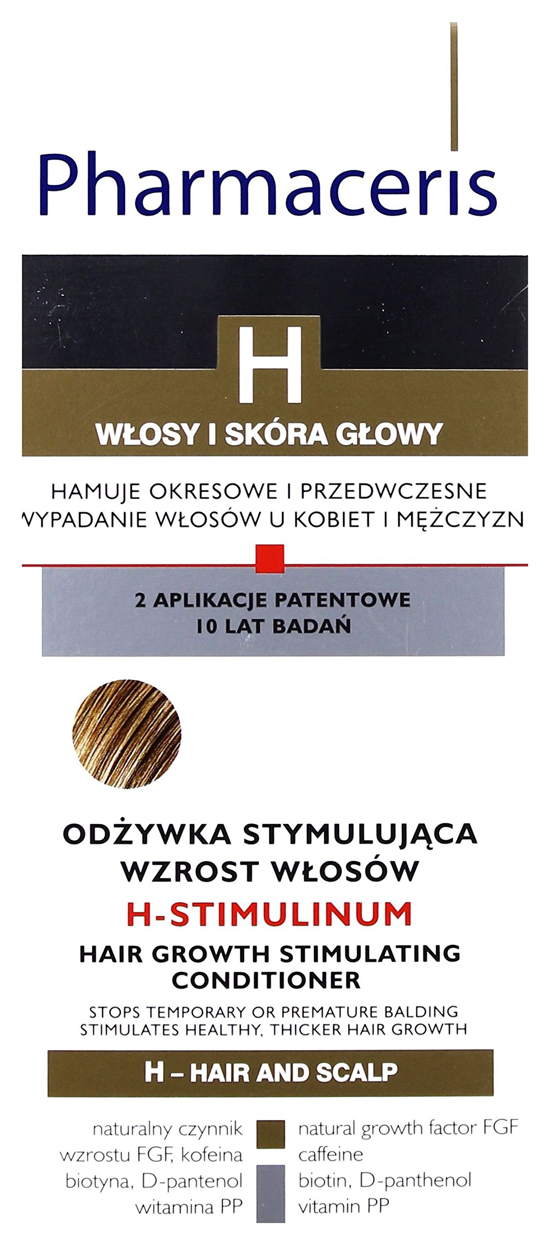 Pharmaceris H Stimulinum, Conditioner Stimulating Hair Growth, Increases Hair Volume, Caffeine, D-Panthenol, Women and Men Hair Care - 150 ml