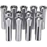 MACHALLY Precision R8 Collet Set, 13pcs, 1/8" to 7/8" Carbon Steel, Mill Collet Set, 7/16"-20 Thread, for Milling &amp; Mill Chuck Holder