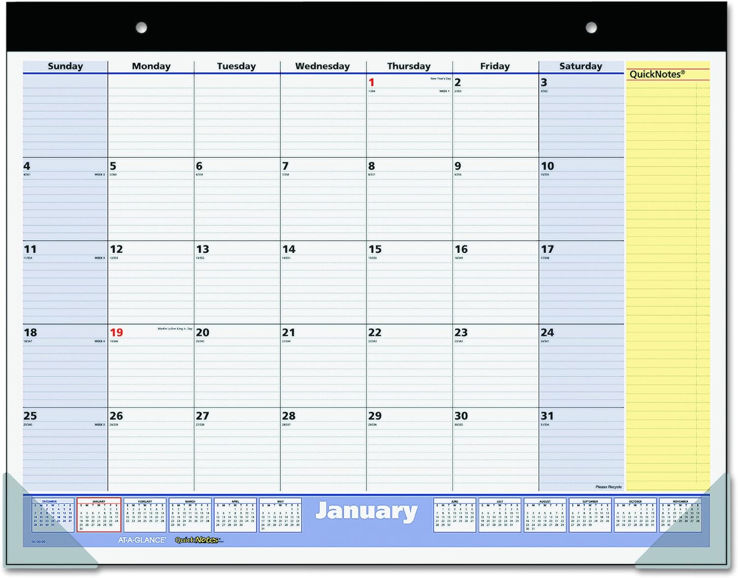 Best mead 2019 desk calendar 22×17