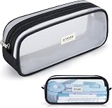 KALIDI Clear Pencil Case Large Pen Bag Pouch 23cm 60g Makeup Bag