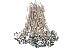EUPNHY CD Series Candle Wicks for Soy Candles,100pcs CD 14 6" Pretabbed Wicks,Cotton & Paper Wicks for Candle Making.