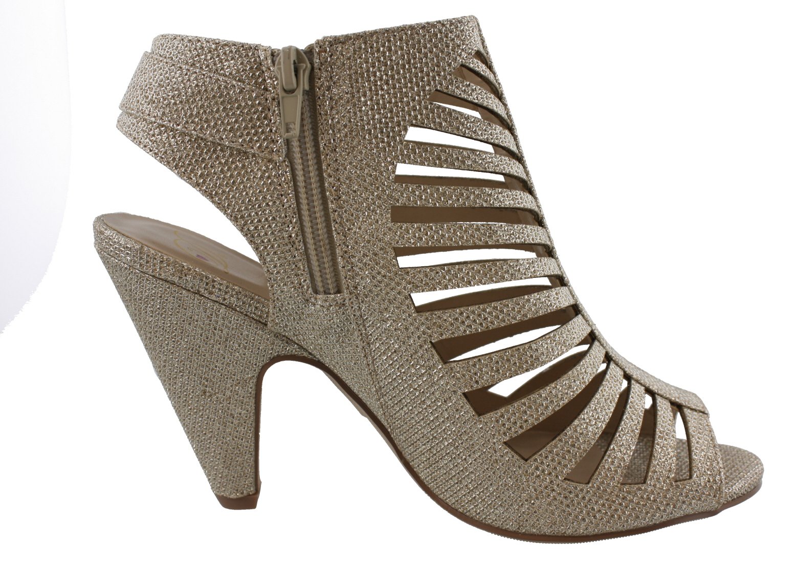My Delicious Shoes Women's Shaky Synthetic Dress (6 B(M) US, Light Gold/Metal Glitter) - Image 3