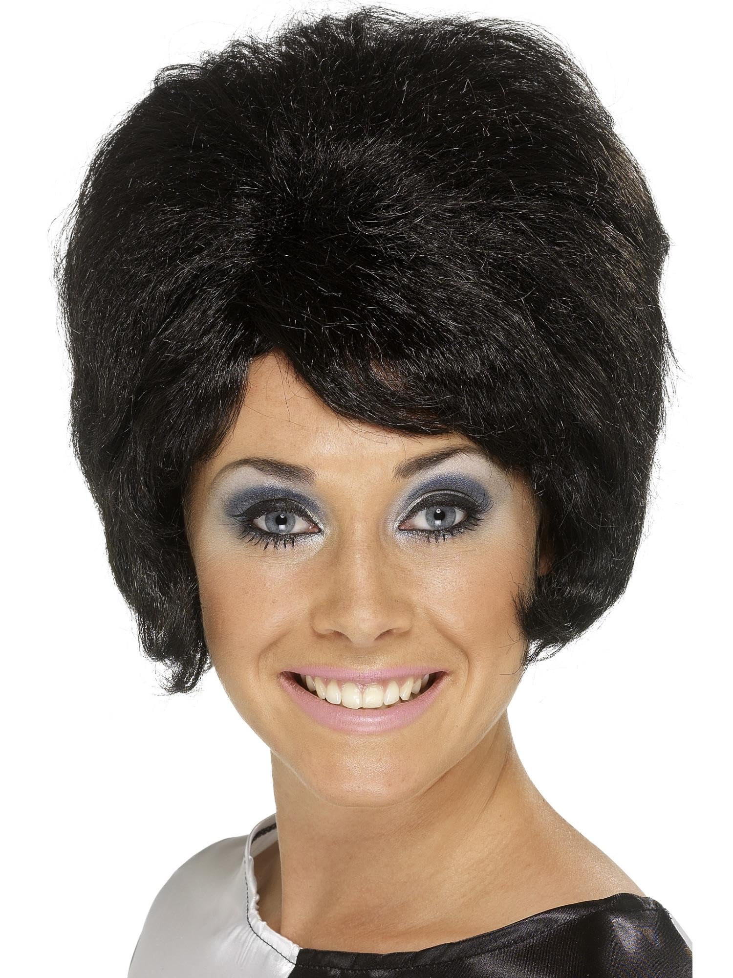 Smiffys 60's Beehive Wig - Black(Size: US One Size)