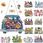 Interchangeable Welcome Sign for Front Door, 13 Pcs Farmhouse Truck Decor Hanging Sign with Magnet Pieces, Seasonal Rustic Wooden DIY Hanging Front Door Decorations for Holiday Decor, 12 Inch