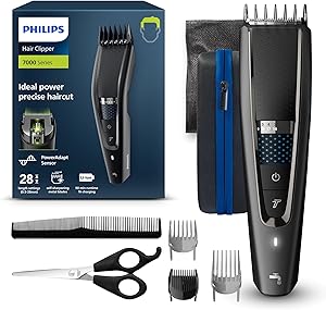Philips Hair Clipper Series 7000 Haarschneider mit Trim-n-Flow-Technologie (Modell HC7650/15)