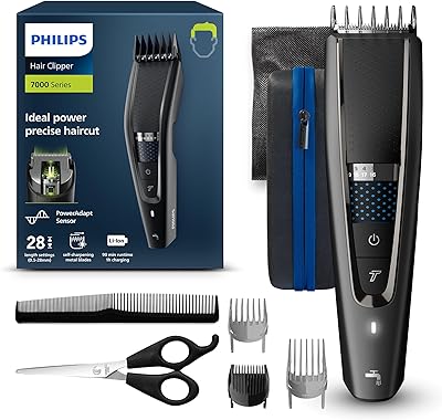 Philips Hair Clipper Series 7000 Haarschneider mit Trim-n-Flow-Technologie (Modell HC7650/15)