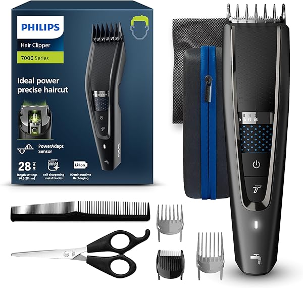 Philips Hair Clipper Series 7000 Haarschneider mit Trim-n-Flow-Technologie (Modell HC7650/15)