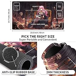 EDGFRTOIO Playmat with Zones for MTG Card Game
