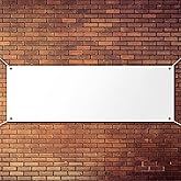 Zonon Blank Banner to Decorate Polyester Oxford Cloth,White,2 X 6 Feet | Sublimation Fabric with Grommets, Indoor Outdoor Wall Signs, Business Office Decoration, Durable Oxford for DIY