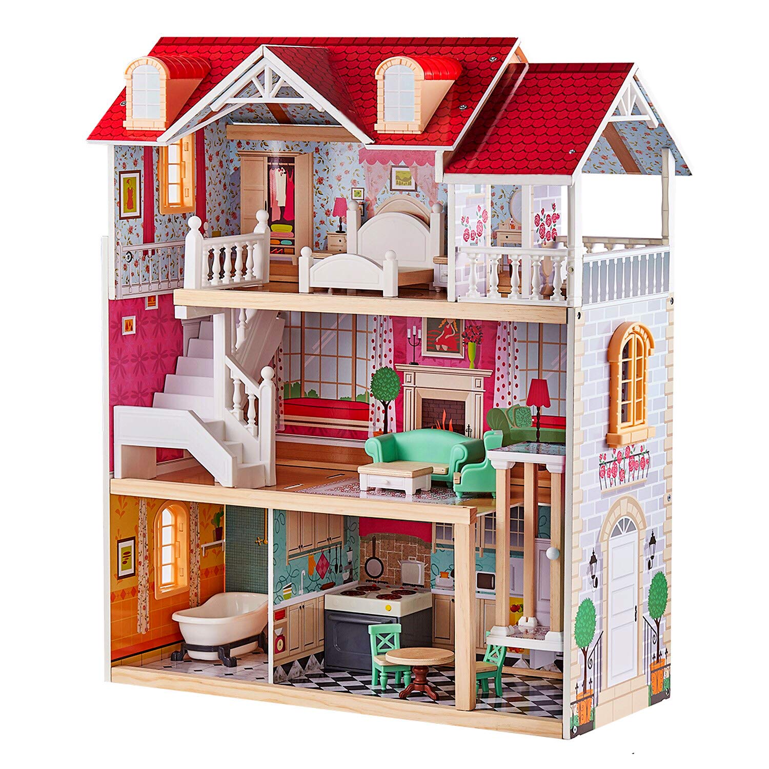 wooden doll house for kids