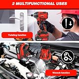 Qimu 21V Cordless Impact Wrench 1/2 Inch 450N.m Brushless with 1.5Ah Battery 14 view 6