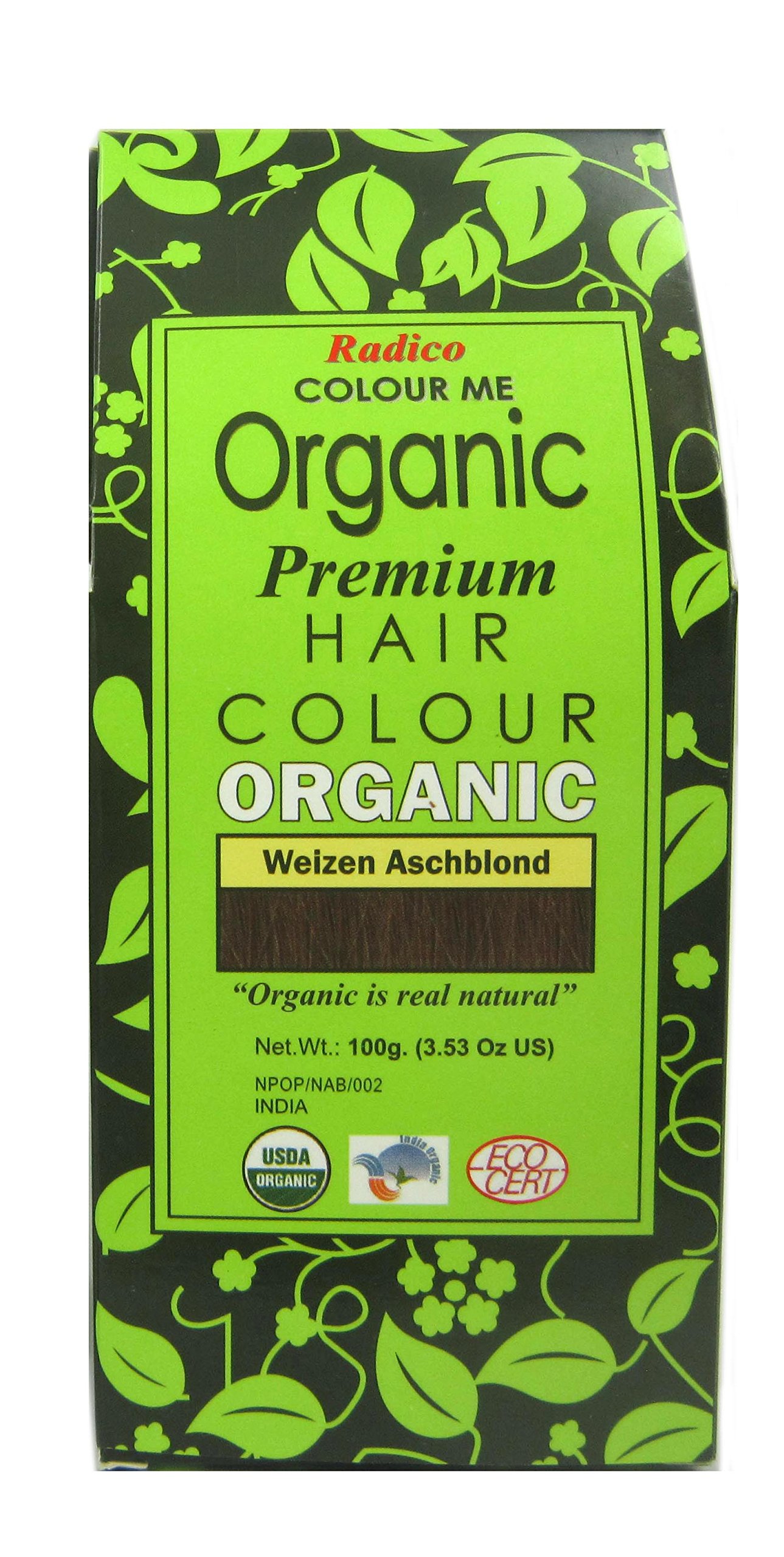 Radico colour me organic plant hair, Wheat-ash blonde (organic, vegan, natural cosmetics) wheat ash.