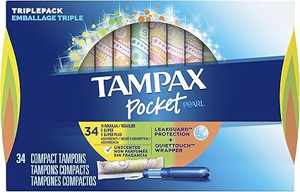 Amazon Com Tampax Pocket Pearl Tampons Regular Super Super Plus