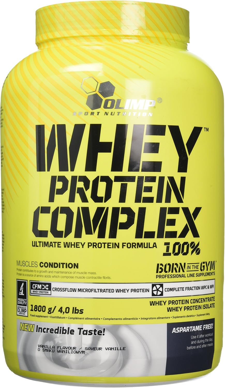OLIMP SPORT NUTRITION Olimp Labs Vanilla Whey Protein Complex, 1.8 kg, 1.8 kg (Pack of 1)